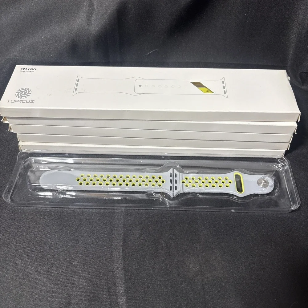 Apple Watch Band 38/40/41mm Breathable Sport Silicone Gray Volt M/L